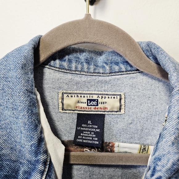 Vintage Lee Coca Cola Upcycled Jean Jacket Size XL - Picture 3 of 3
